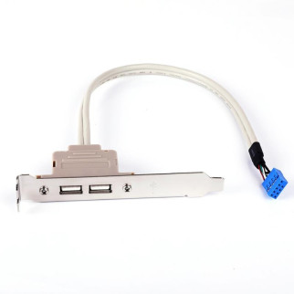 Планка корпусна Goobay USB2.0 Ax2-PinHeader (планка) 0.20m Slot Bracket(75.09.3035) - Інтернет-магазин спільних покупок ToGether