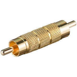 Перехідник аудіо Goobay RCA M/M адаптер Metal L=34.3mm Gold золотистий (75.01.1596) - Інтернет-магазин спільних покупок ToGether