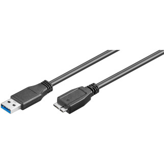 Кабель пристроїв Delock USB3.0 A-microB M/M  1.0m AWG24+28 D=5.5mm Gold Cu чорний (70.08.5072) - Інтернет-магазин спільних покупок ToGether