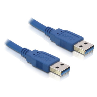 Кабель пристроїв Delock USB3.0 A M/M  1.0m AWG24+28 D=5.5mm Cu синій (70.08.2534) - Інтернет-магазин спільних покупок ToGether