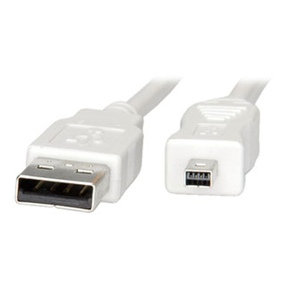 Кабель пристроїв Roline USB2.0 A-mini 4p M/M 1.8m Fuji D=4.0mm білий (11.02.8418) - Інтернет-магазин спільних покупок ToGether