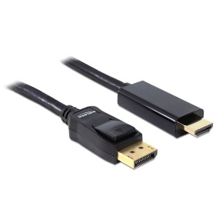 Кабель монітора-адаптер Delock DisplayPort-HDMI M/M (HDMIекран)  1.0m v1.1 1080p DP++ 3xShielded Pas чорний (70.08.2586) - Інтернет-магазин спільних покупок ToGether