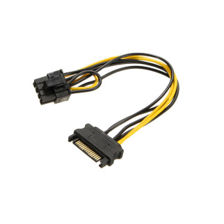 Кабель живлення внутрішній Lucom PCIePower 8p-SATA 15p M/M 0.20m AWG18 (8/6pin) 6+2pin(62.09.8017) - Інтернет-магазин спільних покупок ToGether