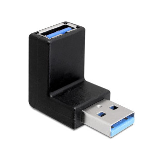 Перехідник обладнання Lucom USB3.0 A M/F адаптер кутовий 90°вниз Down чорний (62.09.8027) - Інтернет-магазин спільних покупок ToGether