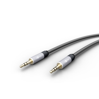 Кабель аудіо-сигнальний Goobay Jack 3.5mm 3pin M/M  1.5m Stereo GoobayPlus Metal чорний (75.07.9122) - Інтернет-магазин спільних покупок ToGether