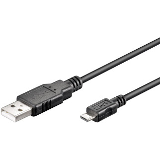 Кабель пристроїв Goobay USB2.0 A-microB M/M  0.3m AWG28 2xShielded Cu чорний (75.09.5735) - Інтернет-магазин спільних покупок ToGether