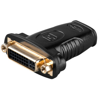 Перехідник моніторний Goobay HDMI-DVI F/F 24+5 Integrated Gold чорний (75.03.3905) - Інтернет-магазин спільних покупок ToGether