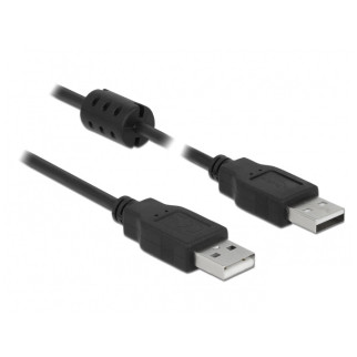 Кабель пристроїв Delock USB2.0 A M/M  0.5m AWG24+28 2xShielded D=4.0mm F Cu чорний (70.08.4888) - Інтернет-магазин спільних покупок ToGether
