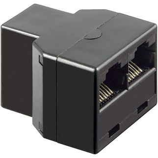 Перехідник мережевий Goobay RJ45 UTP5e 1x2 F/F ISDN T-адаптер 1:1 Чорний (75.05.0594) - Інтернет-магазин спільних покупок ToGether