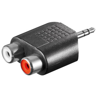Перехідник аудіо Goobay Jack 3.5mm 3pin-RCAx2 M/F адаптер Stereo Left/Right Y-form чорний (75.01.1604) - Інтернет-магазин спільних покупок ToGether
