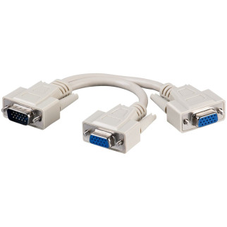 Перехідник моніторний Goobay VGA HD15 1x2 (Splitter) Pas Y-Form 0.2m сірий (75.09.5138) - Інтернет-магазин спільних покупок ToGether