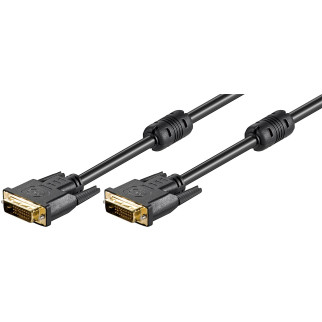 Кабель монітора-сигнальний Goobay DVI M/M 10.0m 24+1 D=8.0mm Ferrite 2xS Gold Сu чорний (75.09.3109) - Інтернет-магазин спільних покупок ToGether