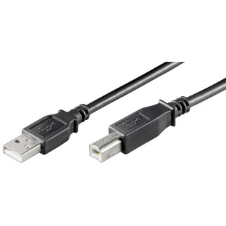 Кабель принтера Goobay USB2.0 A-B M/M  0.25m 2xShielded D=4.5mm Cu чорний (75.09.5129) - Інтернет-магазин спільних покупок ToGether