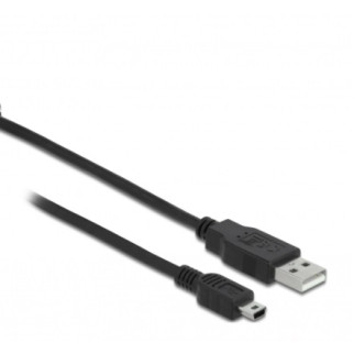 Кабель пристроїв Delock USB2.0 A-mini 5p M/M  1.0m AWG28 2xShielded D=4.0mm Cu чорний (70.08.2273) - Інтернет-магазин спільних покупок ToGether