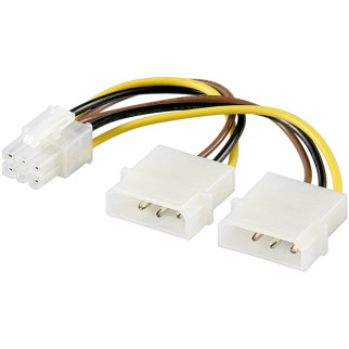 Кабель живлення внутрішній Goobay PCIePower 6p-MoleX M/M x2 0.15m D=2x3.0mm 5pin(75.05.1360) - Інтернет-магазин спільних покупок ToGether