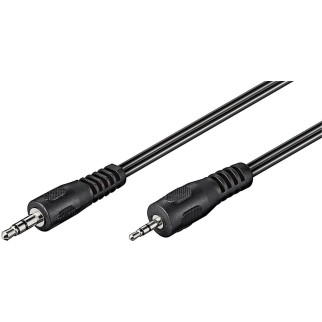 Кабель аудіо-адаптер Goobay Jack 2.5mm 3pin-3.5mm 3pin M/M  2.0m Stereo Nickel Flat чорний (75.05.0459) - Інтернет-магазин спільних покупок ToGether