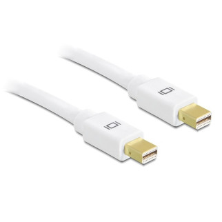 Кабель монітора-сигнальний Delock DisplayPort mini M/M  1.0m v1.2 4K@30Hz D=5.5mm Gold Cu білий (70.08.2794) - Інтернет-магазин спільних покупок ToGether