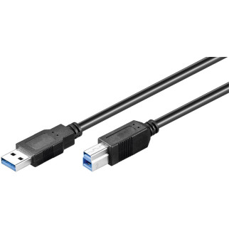 Кабель принтера Goobay USB3.0 A-B M/M  1.8m 2xShielded AWG28 Cu UL-Certifik. чорний (75.09.5655) - Інтернет-магазин спільних покупок ToGether
