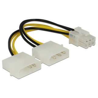 Кабель живлення внутрішній Delock PCIePower 6p-MoleX M/M x2 0.15m Y-кабель (70.08.2315) - Інтернет-магазин спільних покупок ToGether