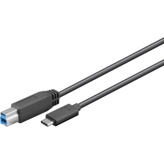 Перехідник обладнання Goobay USB Type-C-3.0B M/M  1.0m (USB3.0) D=3.8mm Gold Cu чорний (75.06.7986) - Інтернет-магазин спільних покупок ToGether