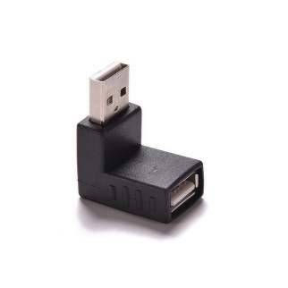 Перехідник обладнання Lucom USB2.0 A M/F 90°вниз адаптер чорний (62.09.8107) - Інтернет-магазин спільних покупок ToGether