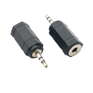 Перехідник аудіо Lucom Jack 2.5mm 3pin-3.5mm 3pin M/F адаптер прямий Stereo Plastic чорний (62.09.8109) - Інтернет-магазин спільних покупок ToGether