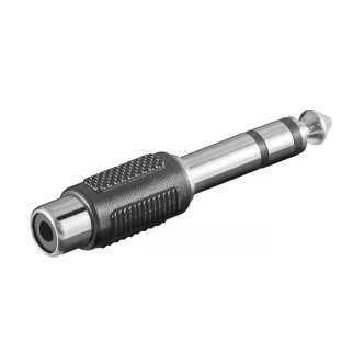 Перехідник аудіо Lucom Jack 6.3mm-RCA M/F адаптер Stereo чорний (62.09.8110) - Інтернет-магазин спільних покупок ToGether