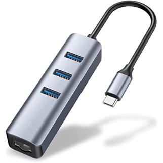 Перехідник мережевий Lucom USB Type-C-RJ45 LAN M/F (USB3.0) 0.20m GigaLan +HUBx3 білий (62.09.8192) - Інтернет-магазин спільних покупок ToGether