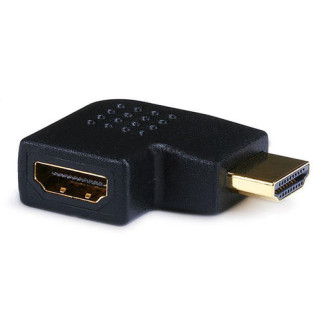 Перехідник моніторний Lucom HDMI M/F (адаптер) 90°вправо 4K@60Hz v2.0 Gold чорний (62.09.8228) - Інтернет-магазин спільних покупок ToGether
