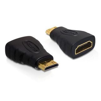 Перехідник моніторний Lucom HDMI-mini F/M адаптер Gold чорний (62.03.4202) - Інтернет-магазин спільних покупок ToGether