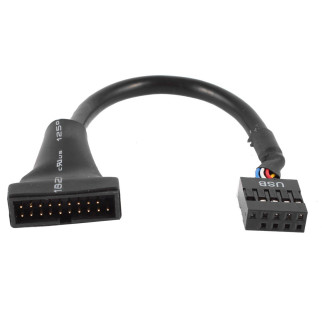 Кабель живлення внутрішній Lucom USB3.0 Pinheader-2.0 M/F (20p-9pin) 0.15m чорний (62.04.3455) - Інтернет-магазин спільних покупок ToGether