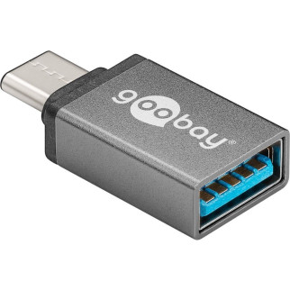 Перехідник обладнання Goobay USB Type-C-3.0A M/F (USB3.0) адаптер OTG Grey сірий (75.05.6621) - Інтернет-магазин спільних покупок ToGether