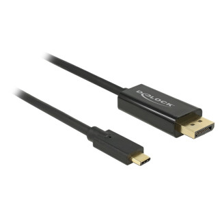 Кабель монітора-сигнальний Delock USB Type-C-DisplayPort M/M  1.0m (DP-alt-Mode) v1.2 4K@60Hz чорний (70.08.5255) - Інтернет-магазин спільних покупок ToGether