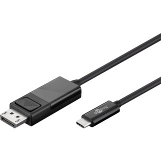 Кабель монітора-сигнальний Goobay USB Type-C-DisplayPort M/M  1.2m (USB3.1Gen2) v1.2 4K@60Hz чорний (75.07.9295) - Інтернет-магазин спільних покупок ToGether