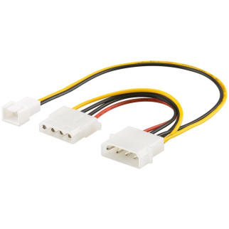 Кабель живлення внутрішній Delock MoleX-FanPower 3p M/M +Molex/M 0.24+0.14m(70.08.3658) - Інтернет-магазин спільних покупок ToGether