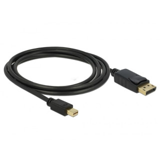 Кабель монітора-сигнальний Delock DisplayPort-mini M/M  2.0m v1.2 4K@60Hz 19p D=5.5mm Gold Cu чорний (70.08.2438) - Інтернет-магазин спільних покупок ToGether