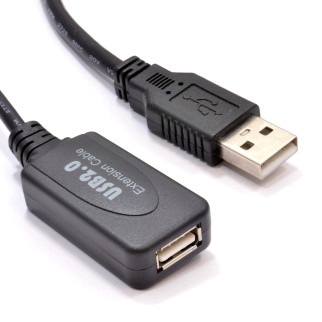 Подовжувач пристроїв активн Gutbay USB2.0 A M/F (Active)  5.0m AWG24+28 D=5.0mm Nickel Cu чорний (78.01.2807) - Інтернет-магазин спільних покупок ToGether
