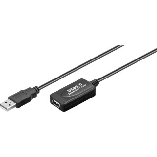 Подовжувач пристроїв активн Gutbay USB2.0 A M/F (Active) 10.0m D=5.0mm AWG24+28 Nickel Cu RoHS чорний (78.01.2825) - Інтернет-магазин спільних покупок ToGether
