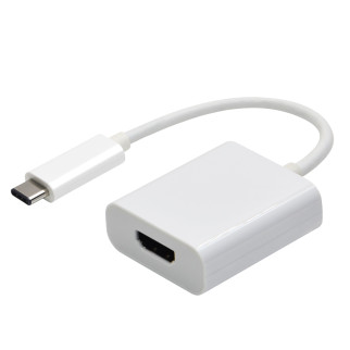 Перехідник моніторний Lucom USB Type-C-HDMI M/F (USB3.0) 0.1m 1080p білий (78.01.9000) - Інтернет-магазин спільних покупок ToGether