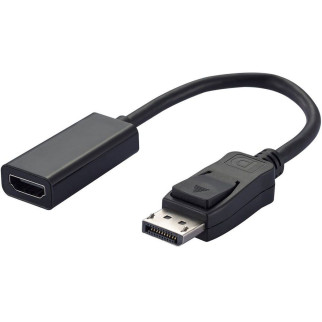 Перехідник моніторний Lucom DisplayPort-HDMI M/F (HDMIекран) v1.1 1080p 0.25m чорний (78.01.9005) - Інтернет-магазин спільних покупок ToGether