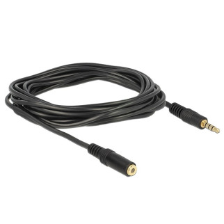 Кабель аудіо-подовжувач Delock Jack 3.5mm 4pin M/F  3.0m AWG24 AUX Gold чорний (70.08.4668) - Інтернет-магазин спільних покупок ToGether