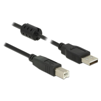 Кабель принтера Delock USB2.0 A-B M/M  3.0m AWG24+28 Ferrite D=4.0mm Gold чорний (70.08.4898) - Інтернет-магазин спільних покупок ToGether