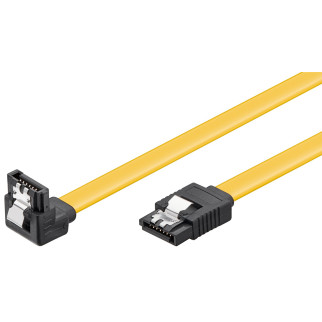 Кабель накопичувача Delock SATA 7p M/M  0.3m 90°вниз 6Gbps AWG26 Latch жовтий (70.08.2806) - Інтернет-магазин спільних покупок ToGether