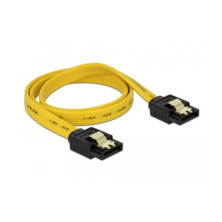 Кабель накопичувача Delock SATA 7p M/M  0.5m прямий 6Gbps AWG26 Latch Gold жовтий (70.08.2809) - Інтернет-магазин спільних покупок ToGether