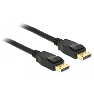 Кабель монітора-сигнальний Delock DisplayPort M/M  1.5m v1.2 4K@60Hz 19p D=7.3mm Gold Cu чорний (70.08.5508) - Інтернет-магазин спільних покупок ToGether