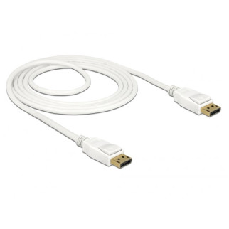 Кабель монітора-сигнальний Delock DisplayPort M/M  1.5m v1.2 4K@60Hz 19pin D=7.3mm Cu білий (70.08.5509) - Інтернет-магазин спільних покупок ToGether