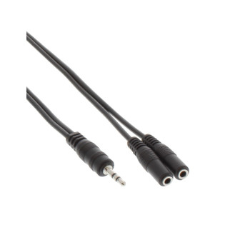 Перехідник аудіо InLine Jack 3.5mm 3pin 1x2 M/F (Splitter) 2.00m Stereo-Stereo чорний (77.B9.9300) - Інтернет-магазин спільних покупок ToGether