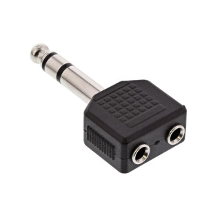 Перехідник аудіо InLine Jack 3.5mm 3pinx2-6.3mm F/M адаптер Stereo-Stereo AUX чорний (77.09.9304) - Інтернет-магазин спільних покупок ToGether