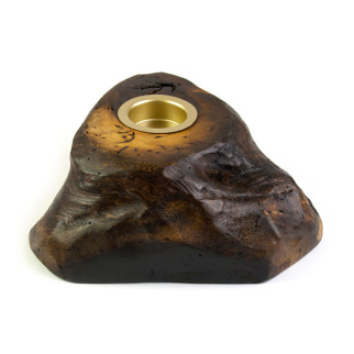 Підсвічник Liu дерев'яний настільний Корінь верби 1 свічка 20х16, 5х7, 4 см Темне дерево (19014) - Інтернет-магазин спільних покупок ToGether