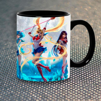 Чашка Fan Girl Сейлор Мун Sailor Moon (5636) 330 мл Чорний - Інтернет-магазин спільних покупок ToGether
